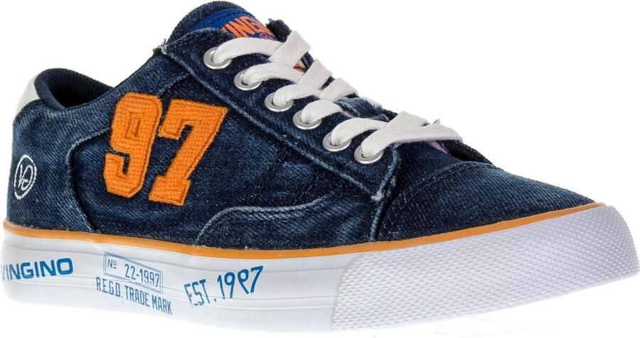 Vingino Dave Low 97 Sportschoenen Unisex blauw oranje wit