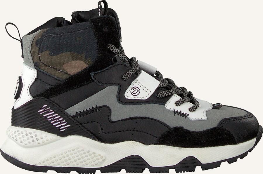 Vingino Gio Mid Hoge sneakers Jongens Zwart