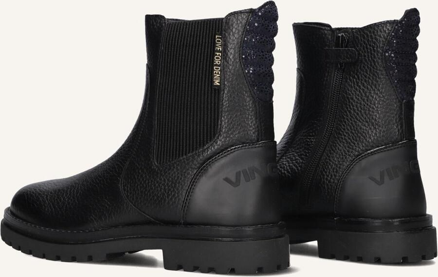 Vingino Kathy leren chelsea boots zwart - Foto 3