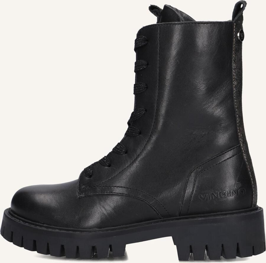 Vingino VIN825581-589 Meisjes Biker Boots Zwart Leer Veters - Foto 5