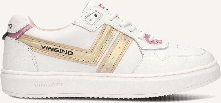 VINGINO Odette Low leren sneakers wit goud Meisjes Leer Meerkleurig 39 - Foto 3