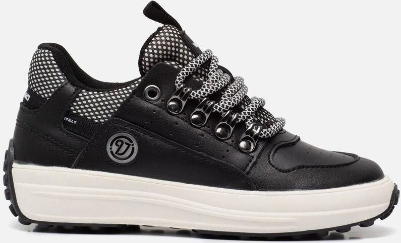 VINGINO Owen chunky leren sneakers zwart Jongens Leer Meerkleurig 36