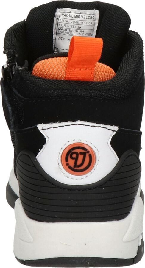 VINGINO Raoul Mid leren sneakers zwart Jongens Leer Meerkleurig 33 - Foto 11