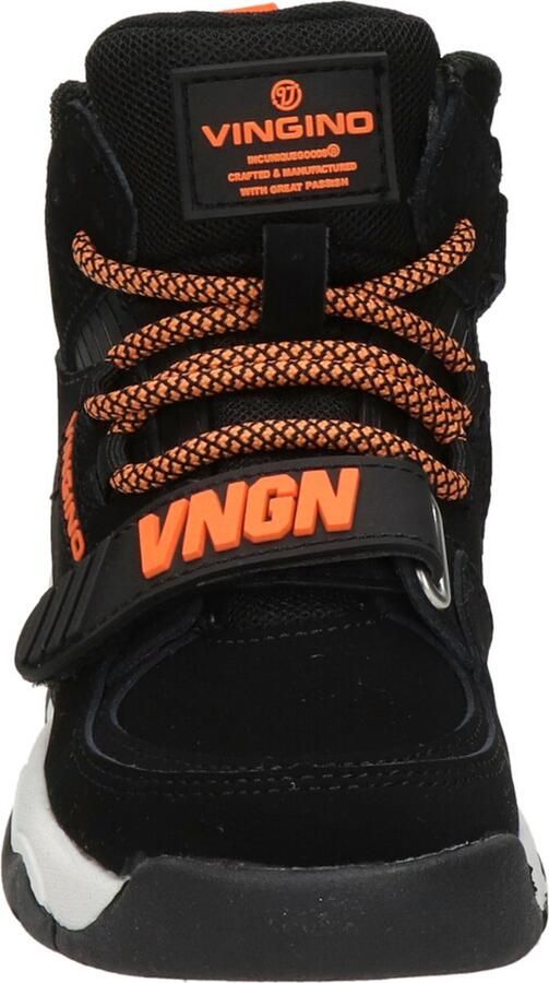 VINGINO Raoul Mid leren sneakers zwart Jongens Leer Meerkleurig 33 - Foto 10