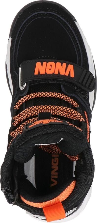 VINGINO Raoul Mid leren sneakers zwart Jongens Leer Meerkleurig 33 - Foto 12