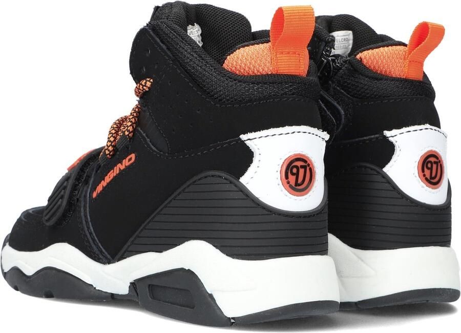 VINGINO Raoul Mid leren sneakers zwart Jongens Leer Meerkleurig 33 - Foto 5