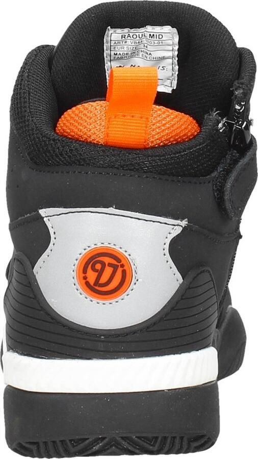 VINGINO Raoul Mid leren sneakers zwart Jongens Leer Meerkleurig 33 - Foto 9