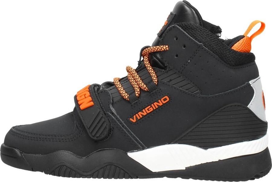 VINGINO Raoul Mid leren sneakers zwart Jongens Leer Meerkleurig 33 - Foto 6