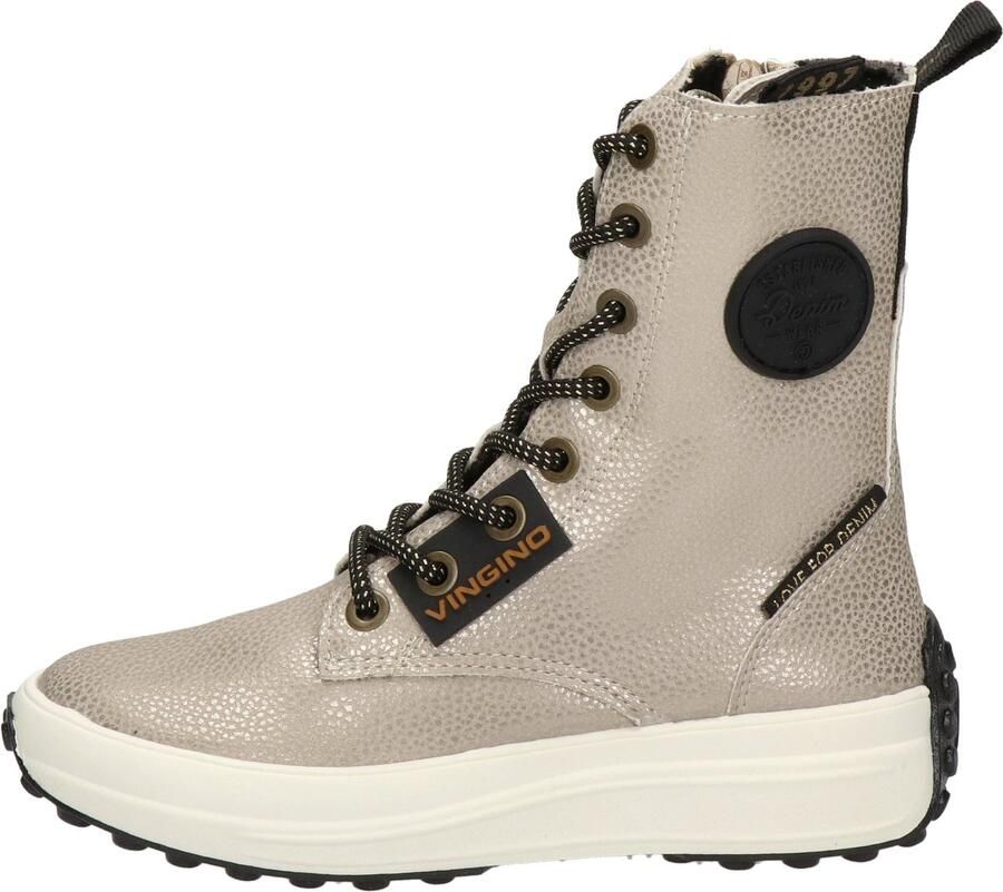 Vingino Rebecca Hi Veterboots Laarzen Met Veters Meisjes Goud - Foto 6