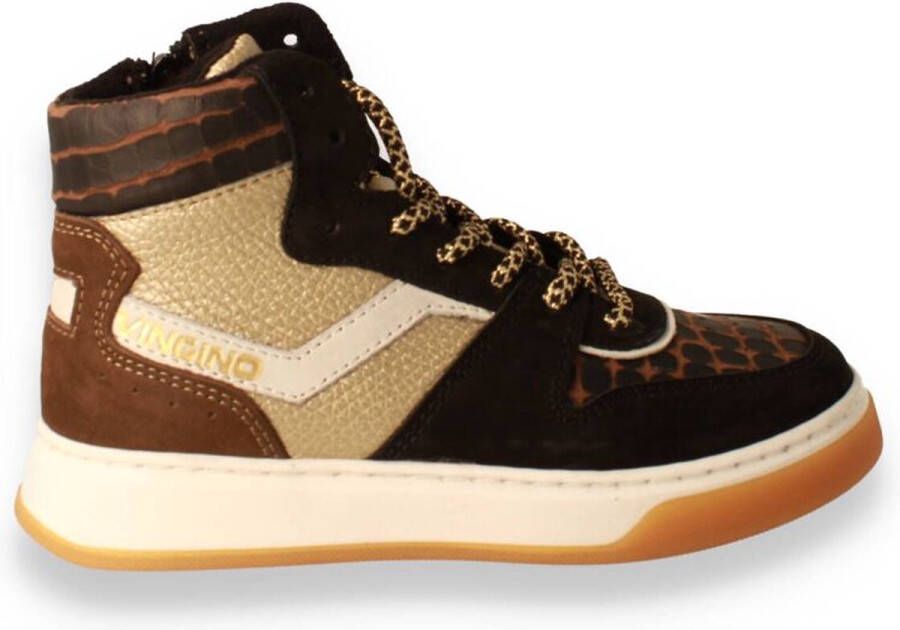 Vingino Senne Mid Premium leren sneakers zwart multi - Foto 5