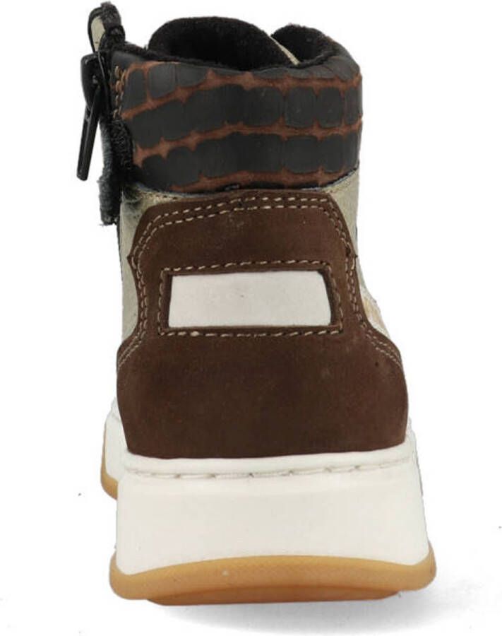 Vingino Senne Mid Premium leren sneakers zwart multi - Foto 3