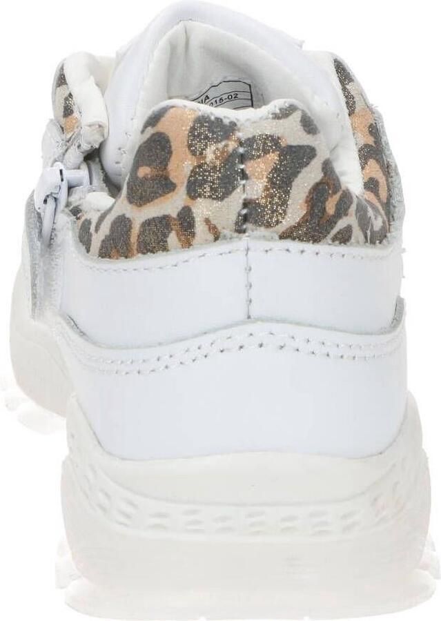 Vingino Fenna leren chunky sneakers met panterprint wit - Foto 10