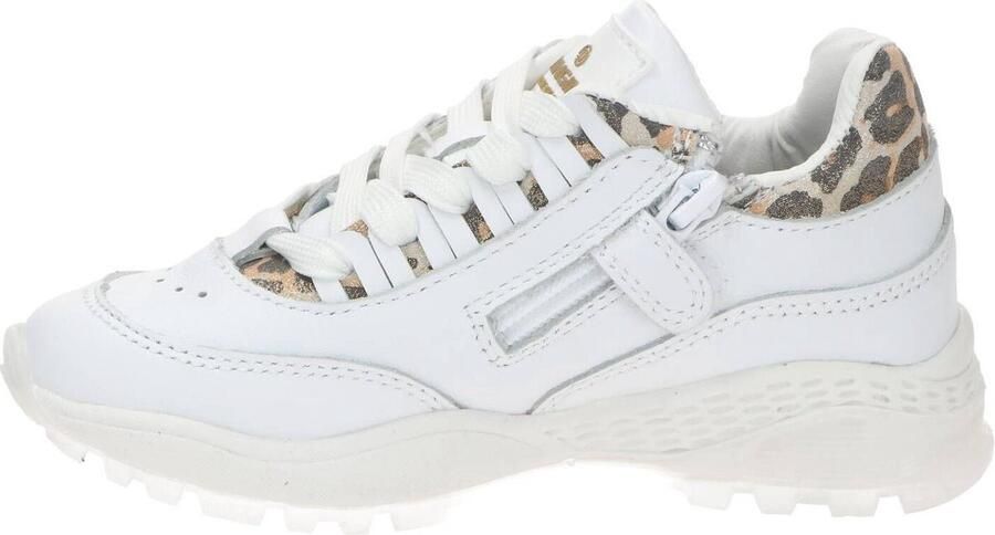 Vingino Fenna leren chunky sneakers met panterprint wit - Foto 15