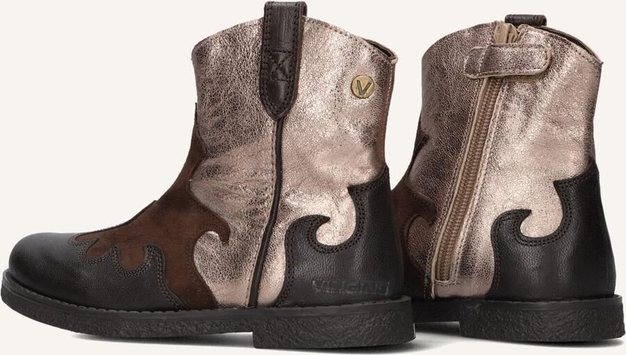 Vingino Vikki Enkellaarsjes Enkelboots met rits Meisjes Bruin - Foto 3
