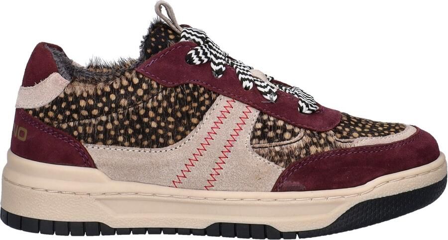 Vingino VIN825592-448 Meisjes Lage Sneakers Paars Leer Veters