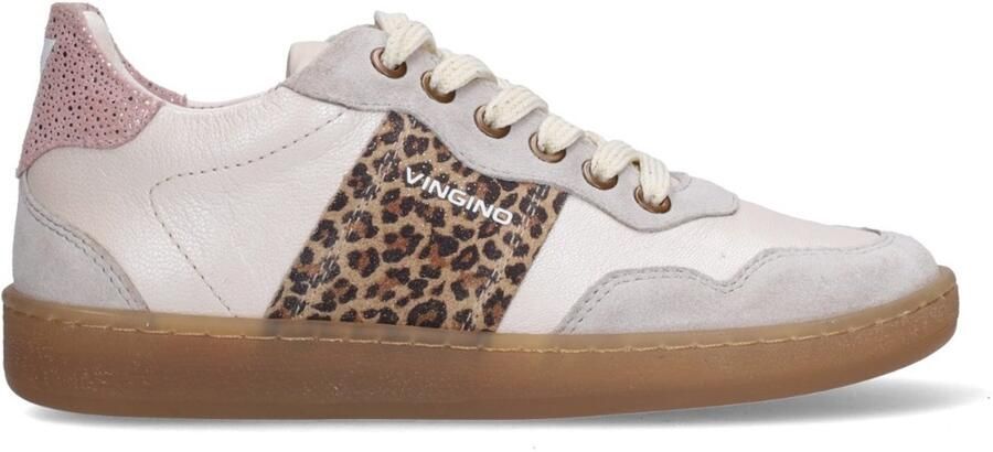 Vingino VIN826131-400 Meisjes Lage Sneakers Wit Leer Veters