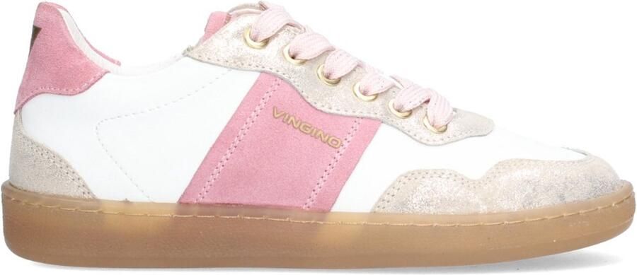 Vingino VIN826131-931 Meisjes Lage Sneakers Roze Leer Veters