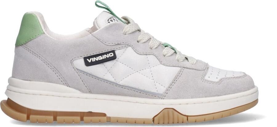 Vingino VIN826141-400 Jongens Lage Sneakers Grijs Leer Veters
