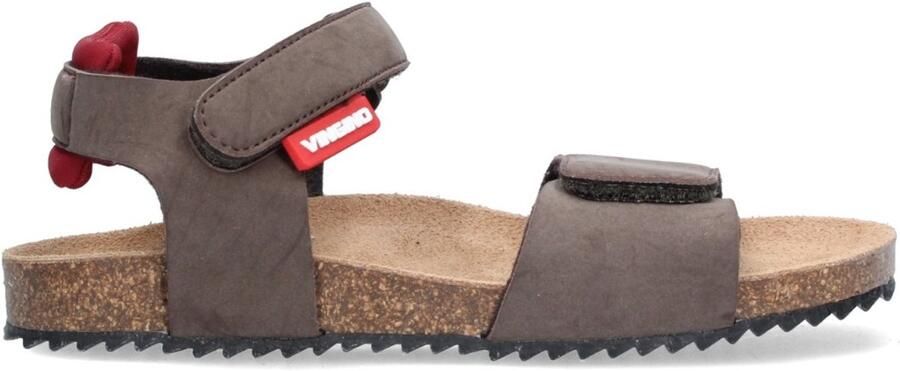Vingino VIN826413-717 Jongens Platte Sandalen Bruin Leer Klittenband