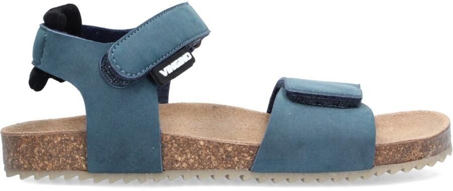 Vingino VIN826413-725 Jongens Platte Sandalen Blauw Leer Klittenband