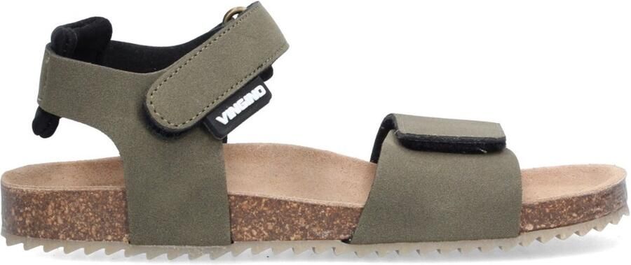 Vingino VIN826413-769 Jongens Platte Sandalen Groen Leer Klittenband