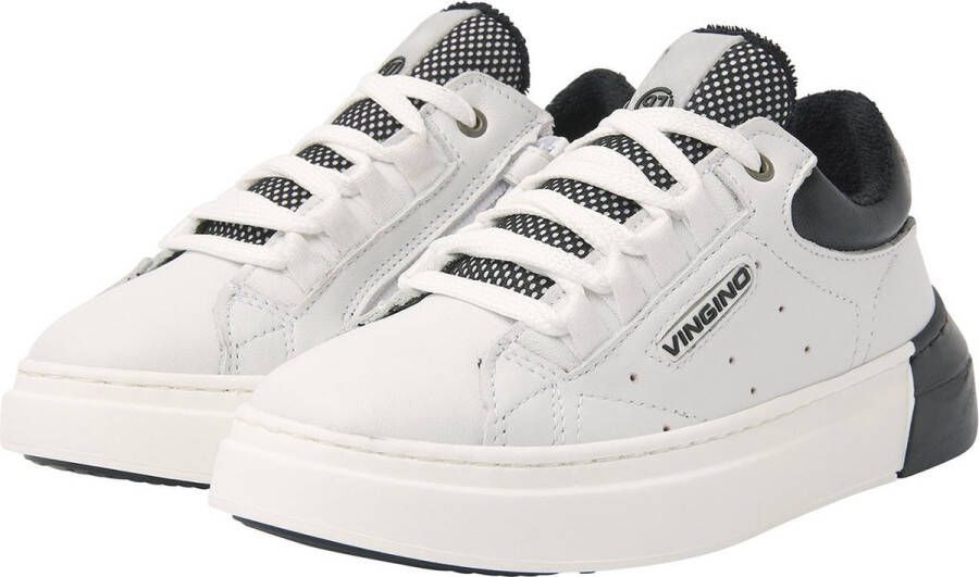 VINGINO Vince leren sneakers wit Leer Meerkleurig 38 - Foto 4
