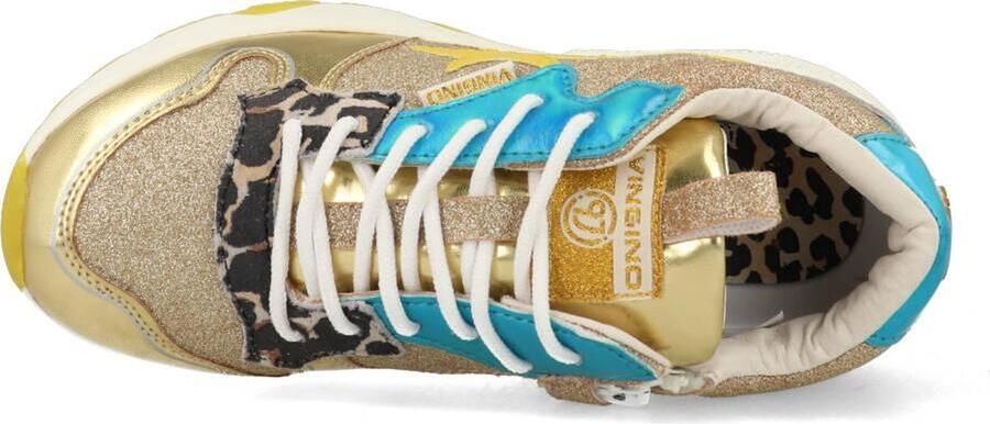 Vingino Zetta sneakers met panterprint goud multi - Foto 3