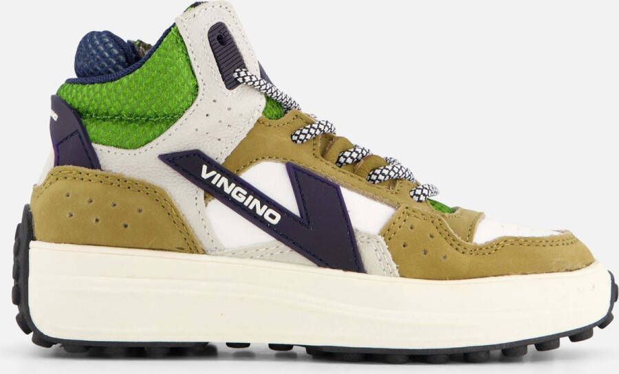 VINGINO Vito leren sneakers groen Jongens Leer Meerkleurig 30