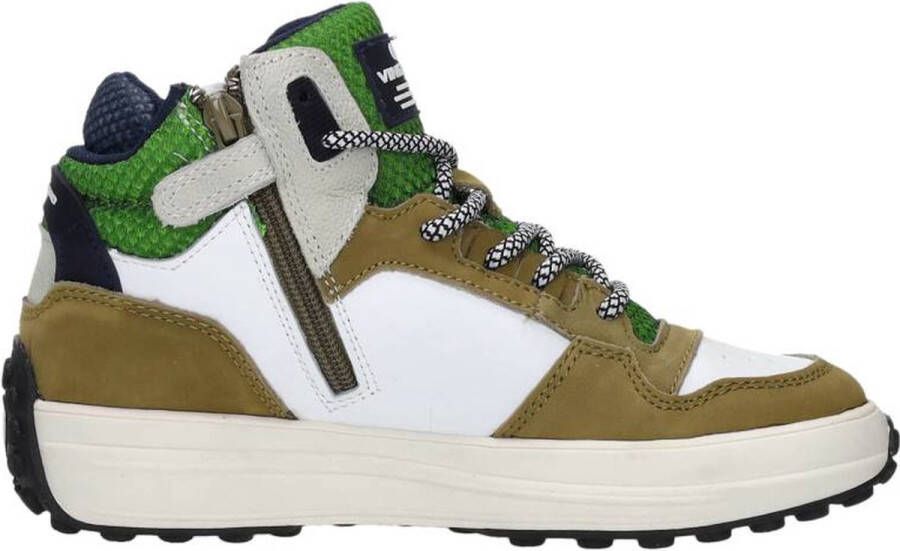 VINGINO Vito leren sneakers groen Jongens Leer Meerkleurig 39