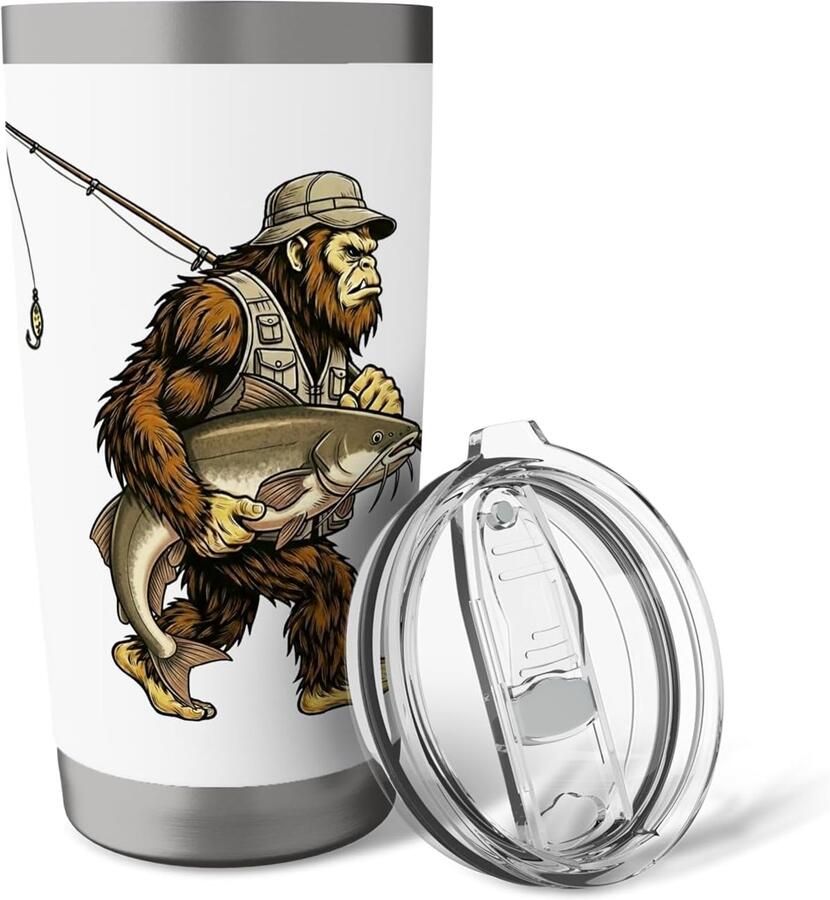 Visbeker voor vissers met Bigfoot-ontwerp
