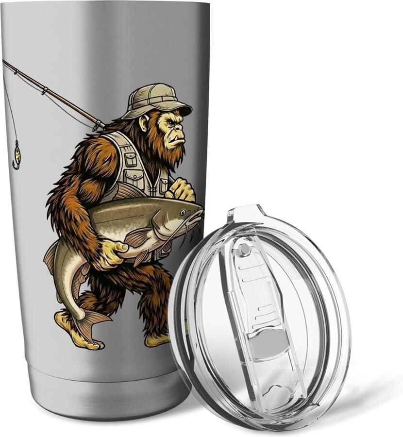 Visbeker voor vissers met Sasquatch-ontwerp