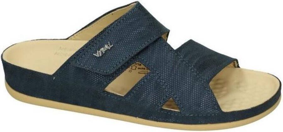 Vital -Dames blauw donker slippers & muiltjes - Foto 1