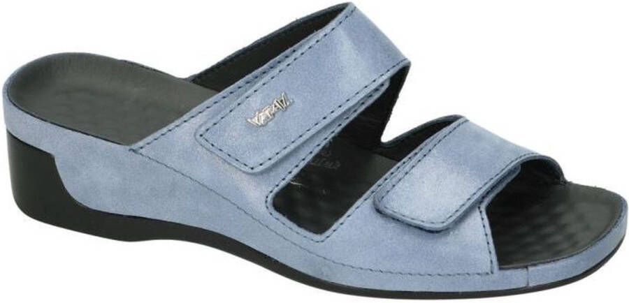 Vital -Dames blauw licht slippers & muiltjes