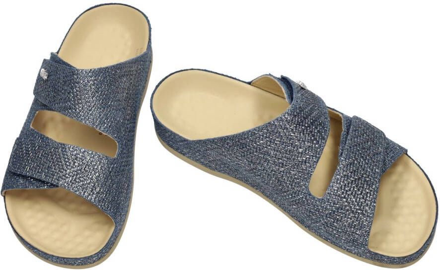 Vital -Dames blauw slippers & muiltjes