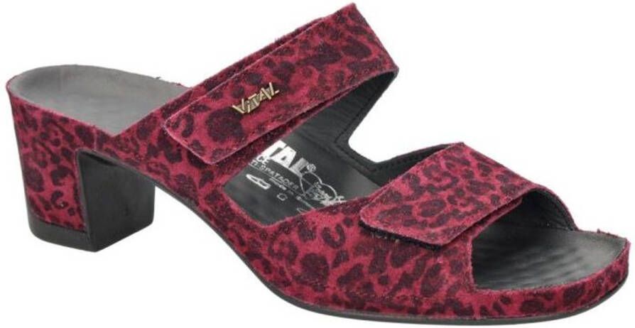 Vital -Dames bordeaux slippers & muiltjes
