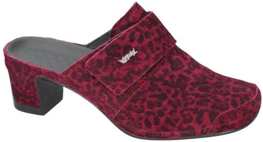 Vital -Dames bordeaux slippers & muiltjes