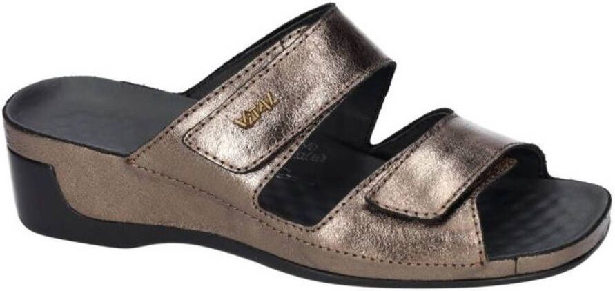 Vital -Dames brons slippers & muiltjes