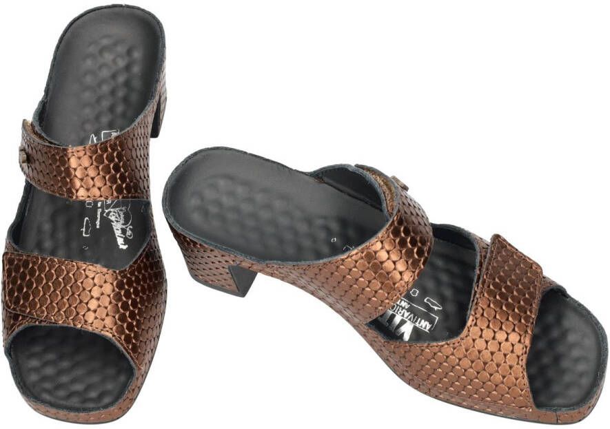 Vital -Dames brons slippers & muiltjes