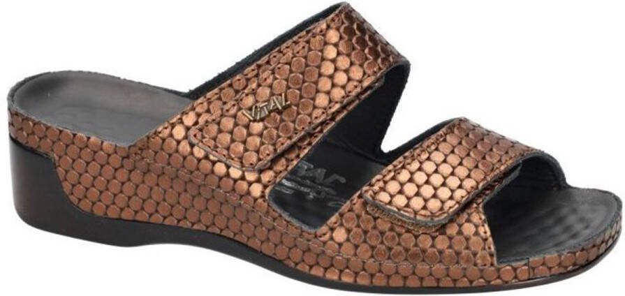 Vital -Dames brons slippers & muiltjes