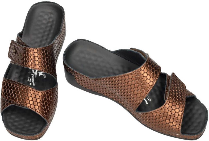Vital -Dames brons slippers & muiltjes