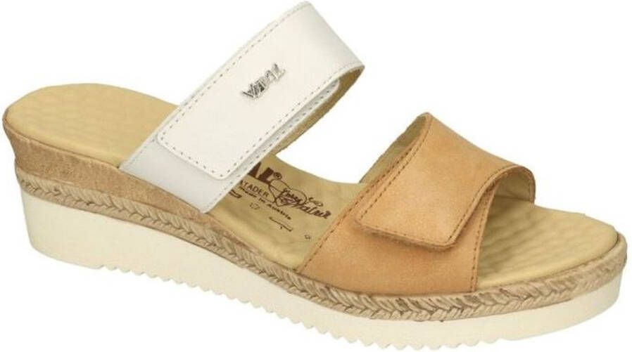 Vital -Dames camel slippers & muiltjes