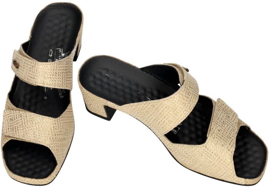 Vital -Dames goud slippers & muiltjes