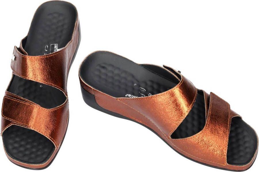 Vital -Dames koper slippers & muiltjes