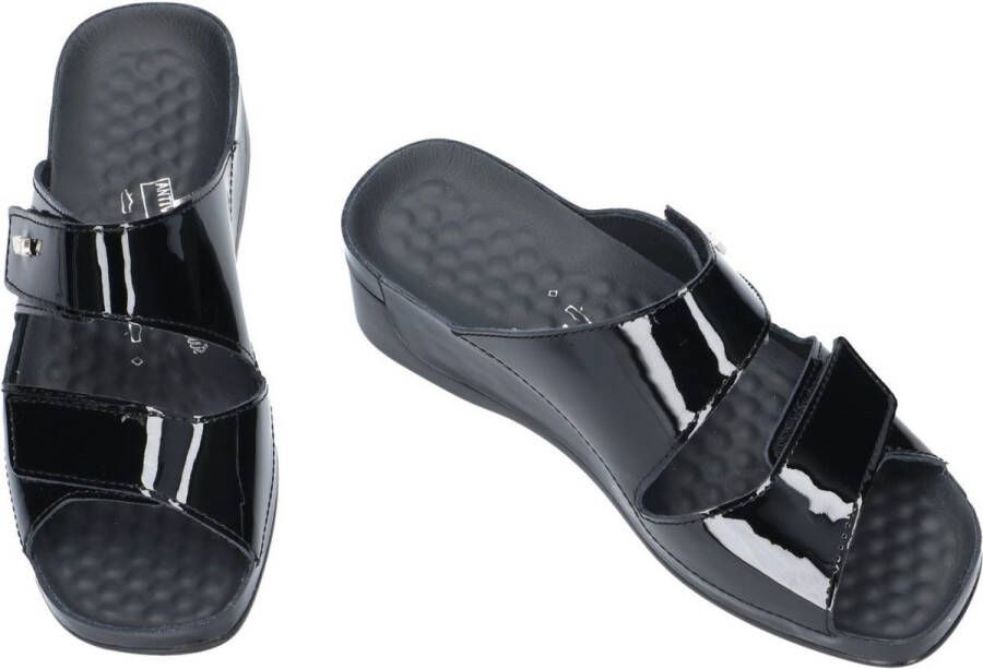 Vital -Dames model Tina-Lack 13600 – slipper – muiltje – zwart laqué –