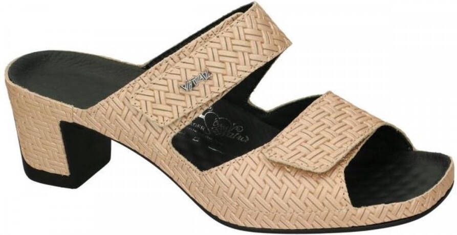 Vital -Dames nude oud-roze slippers & muiltjes