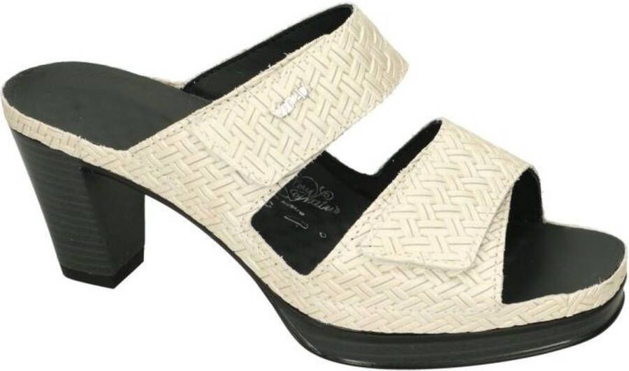 Vital -Dames off-white-crÈme-ivoorkleur slippers & muiltjes