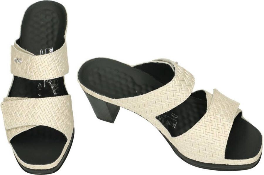 Vital -Dames off-white-crÈme-ivoorkleur slippers & muiltjes
