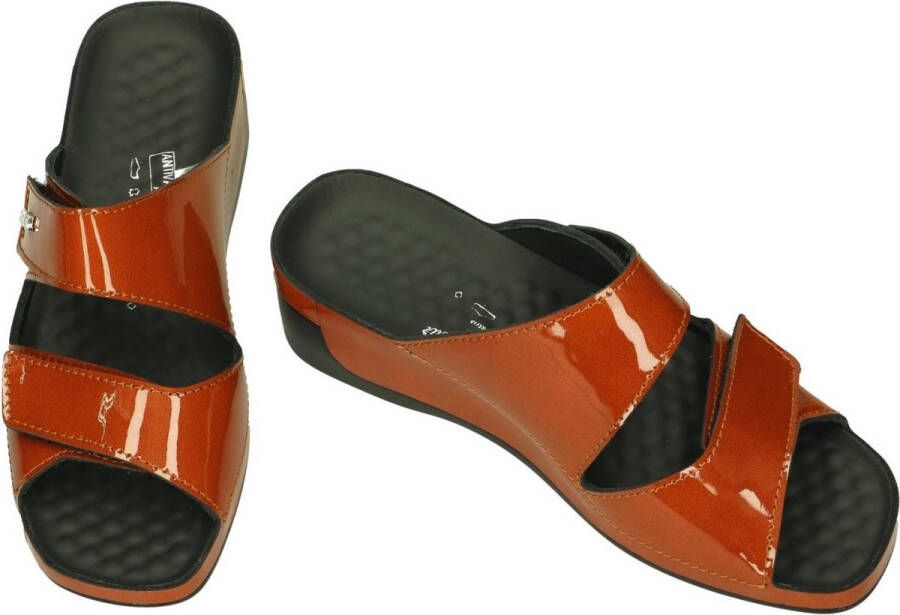Vital -Dames roest (bruin-rood) slippers & muiltjes