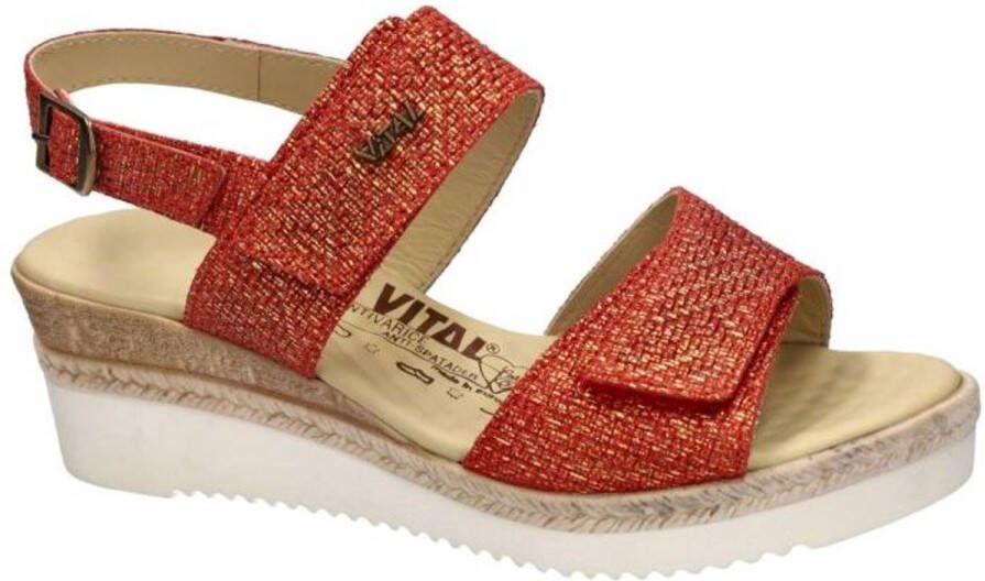 Vital -Dames rood sandalen