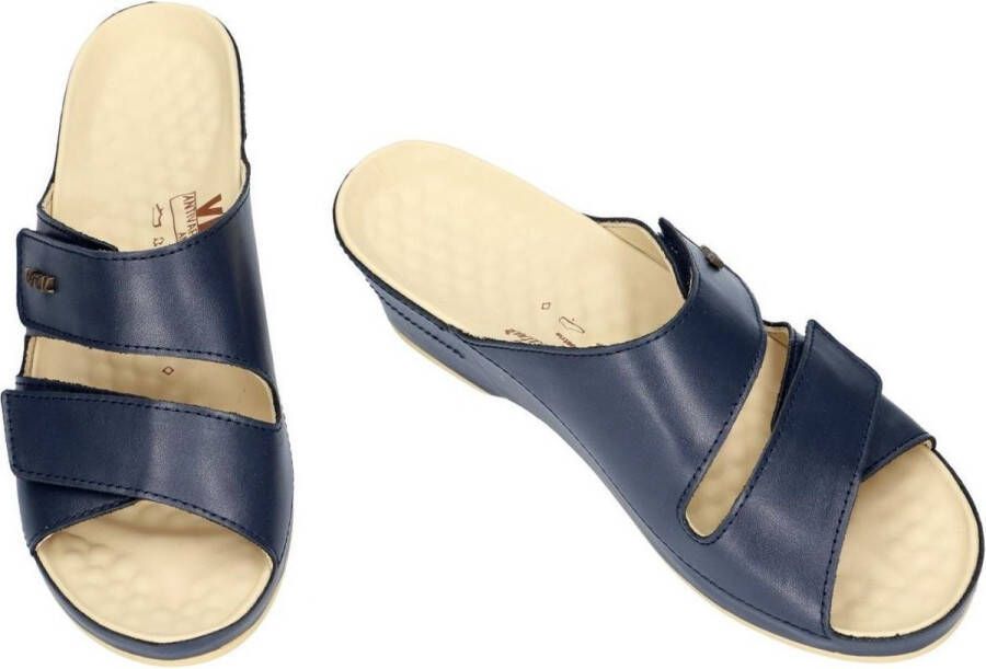 Vital -Dames slipper Eva-Nappa Ozean 12546 slipper muiltje blauw